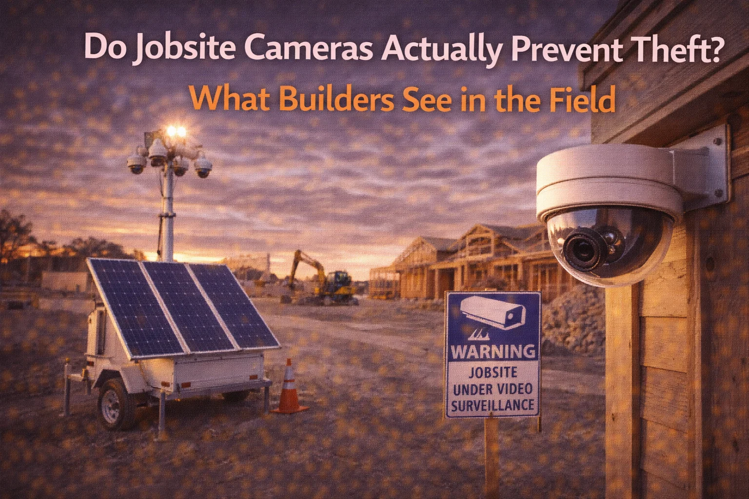 Do Jobsite Cameras Actually Prevent Theft? What Builders See in the Field