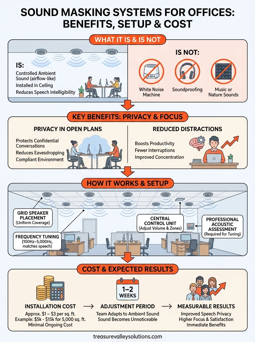 sound masking systems for offices infographic
