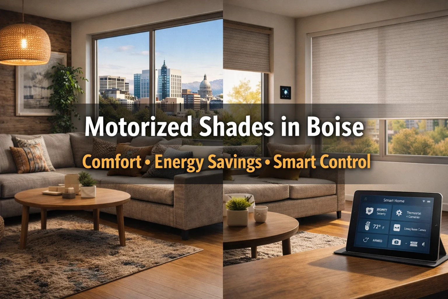 Motorized Shades in Boise: Smart Blinds for Energy Savings & Comfort